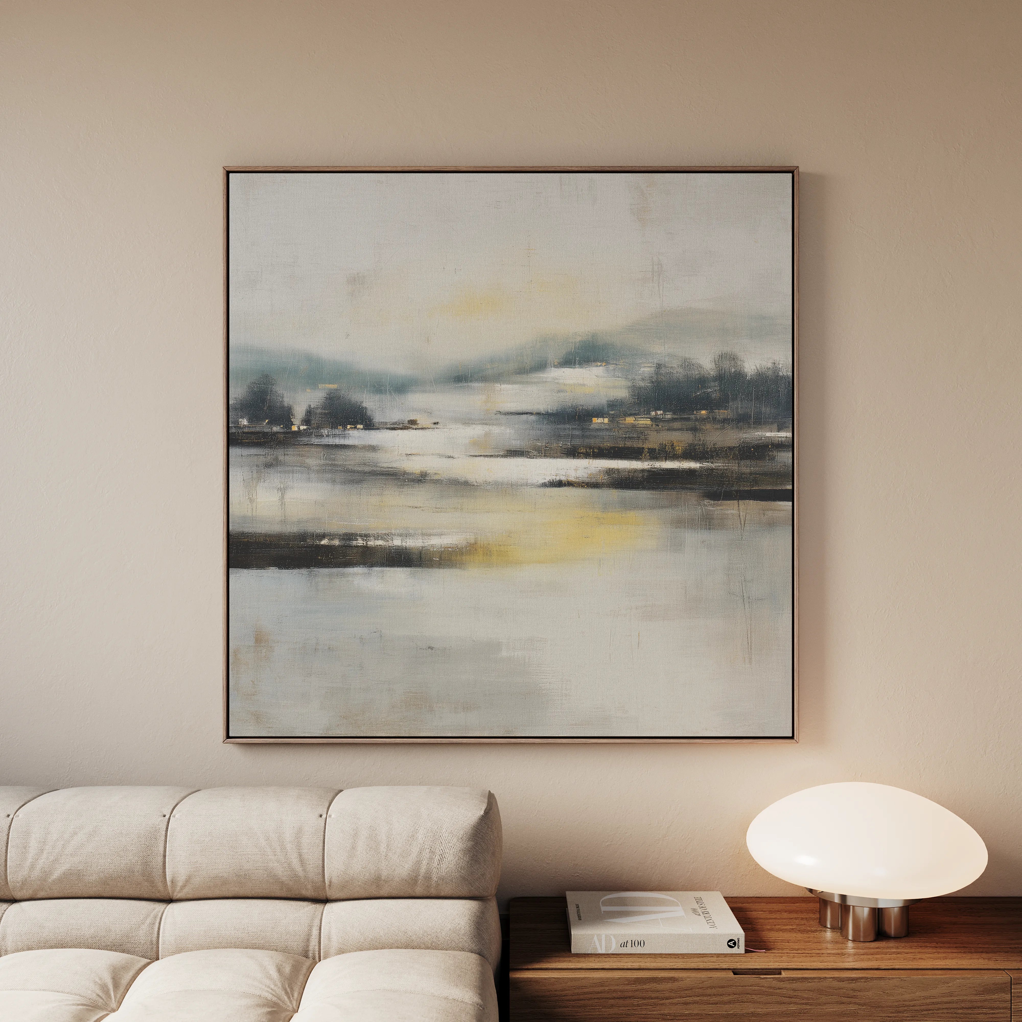 Abstract 703 Canvas Art 60 x 60 cm / Black