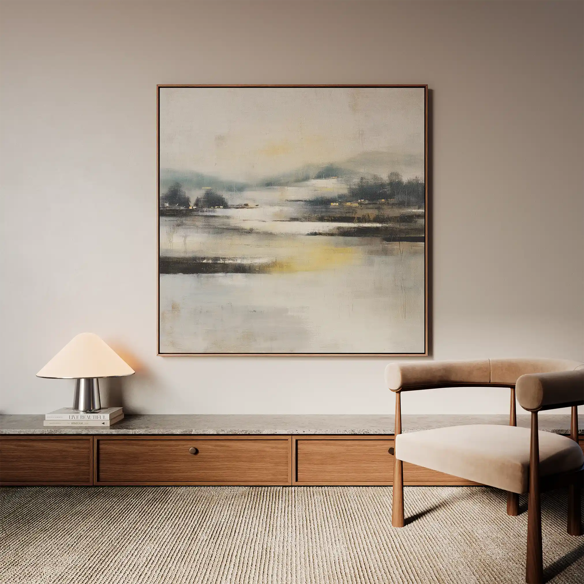 Abstract 703 Canvas Art 60 x 60 cm / Black