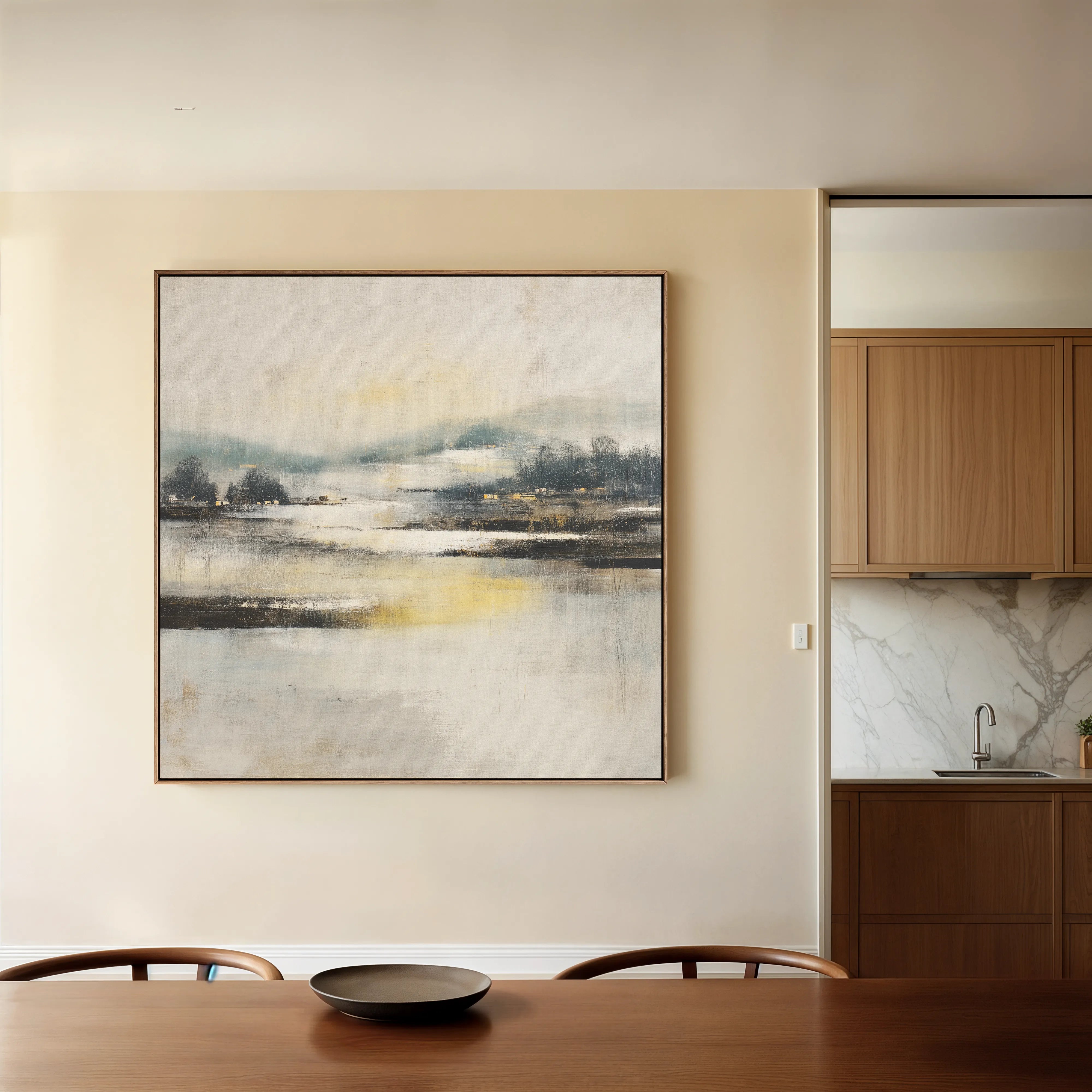 Abstract 703 Canvas Art 60 x 60 cm / Black