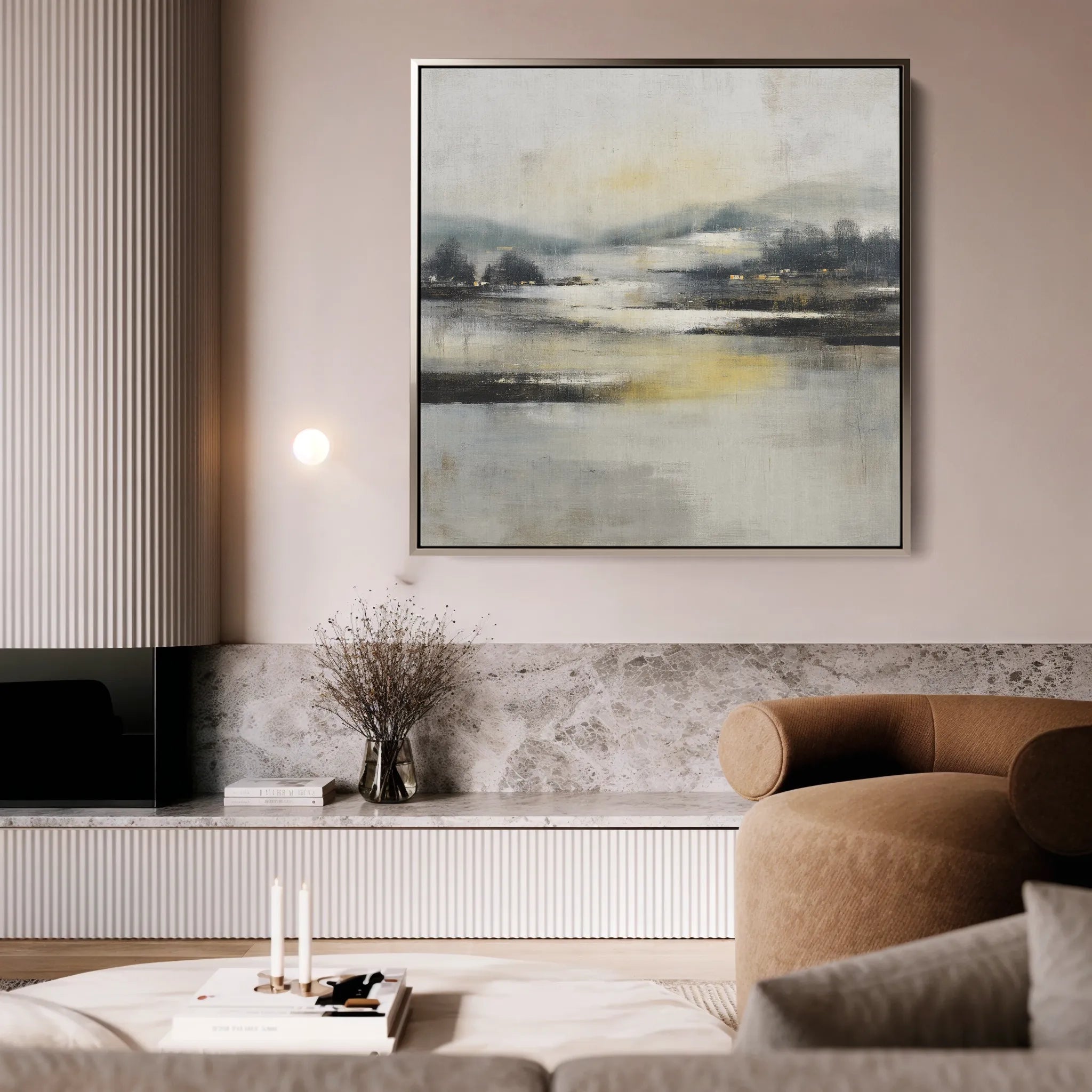 Abstract 703 Canvas Art 60 x 60 cm / Black