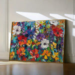 Floral 703 Canvas Art 60 x 40 cm / Black