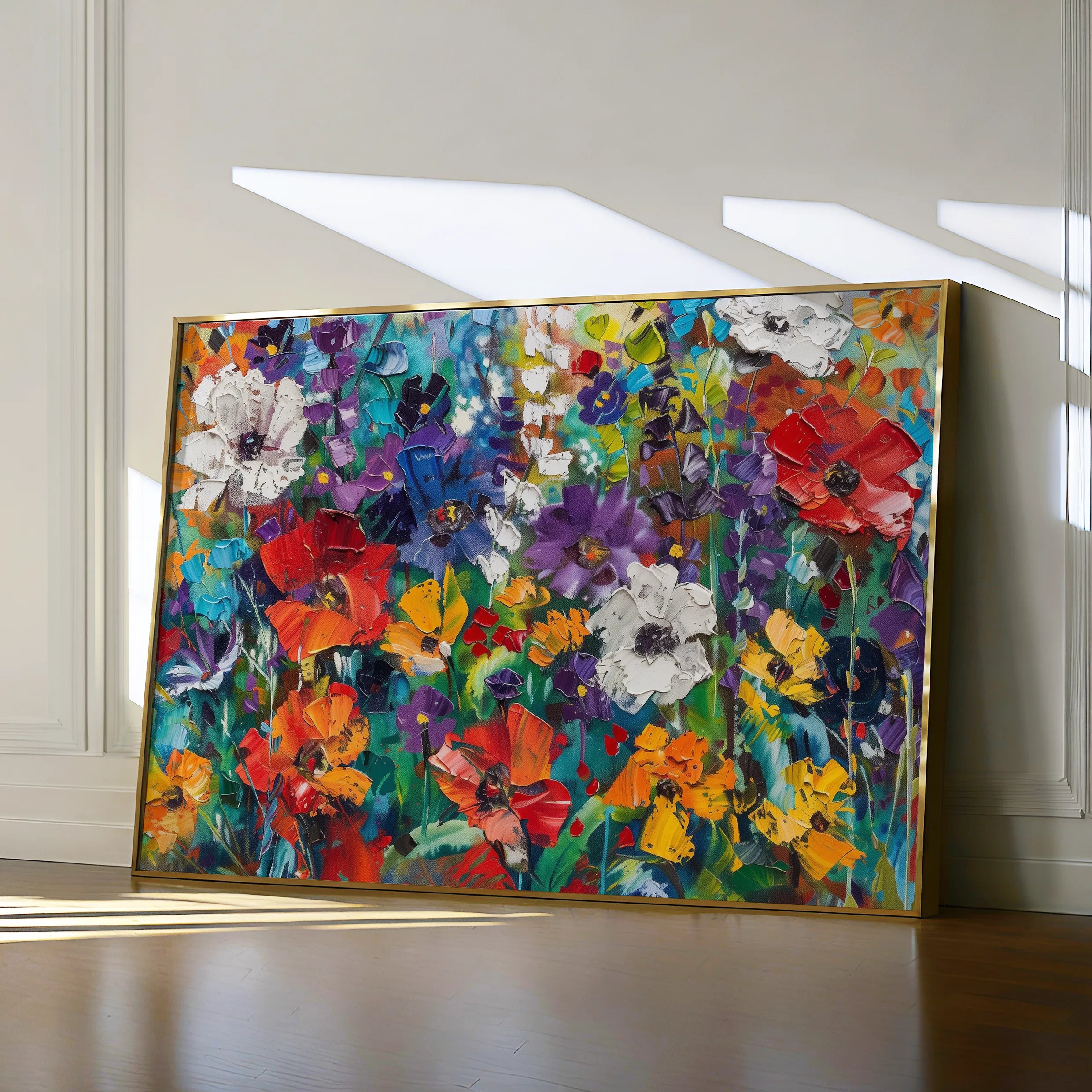 Floral 703 Canvas Art 60 x 40 cm / Black