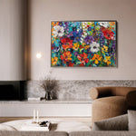 Floral 703 Canvas Art 60 x 40 cm / Black