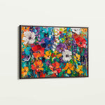 Floral 703 Canvas Art 60 x 40 cm / Black