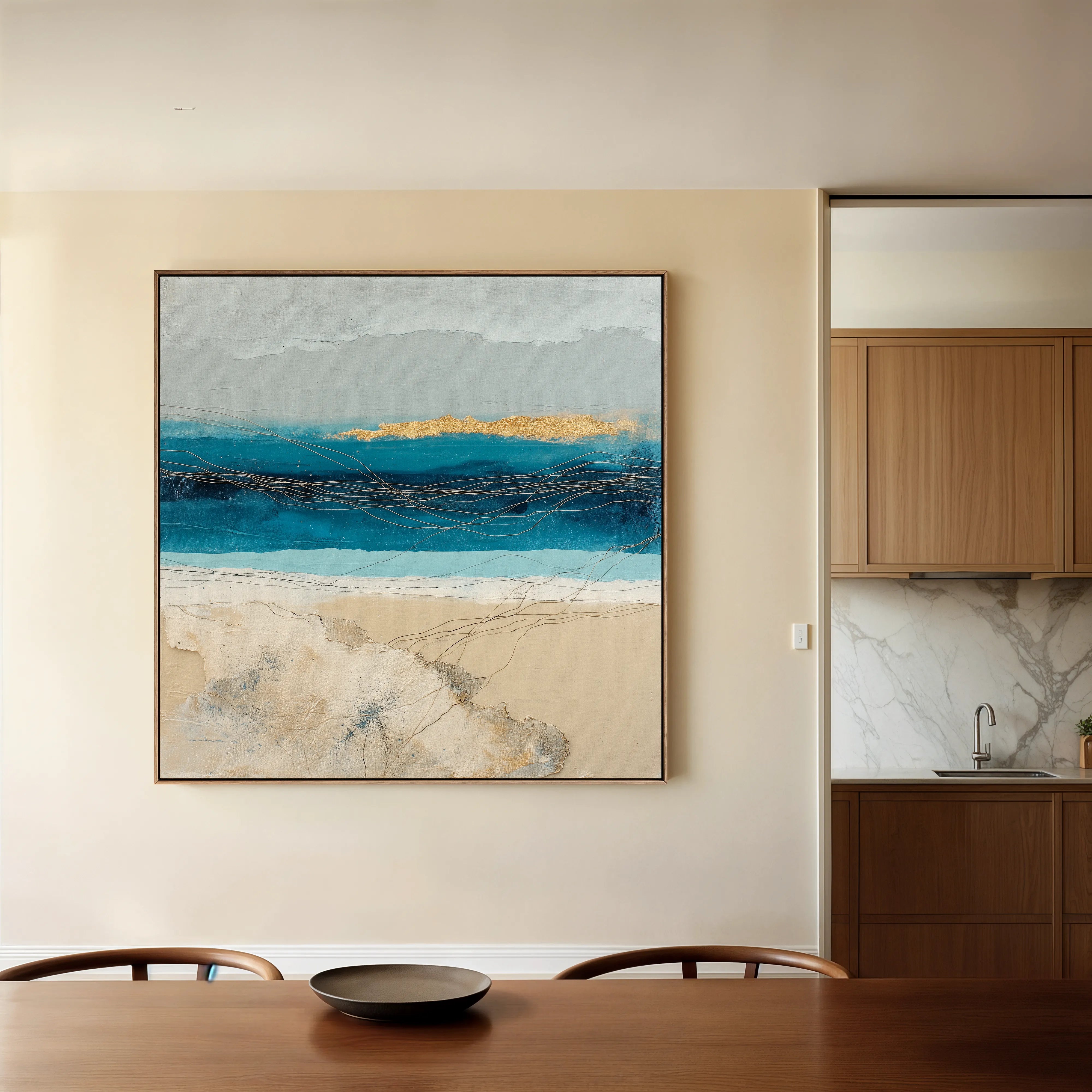 Abstract 704 Canvas Art 60 x 60 cm / Black