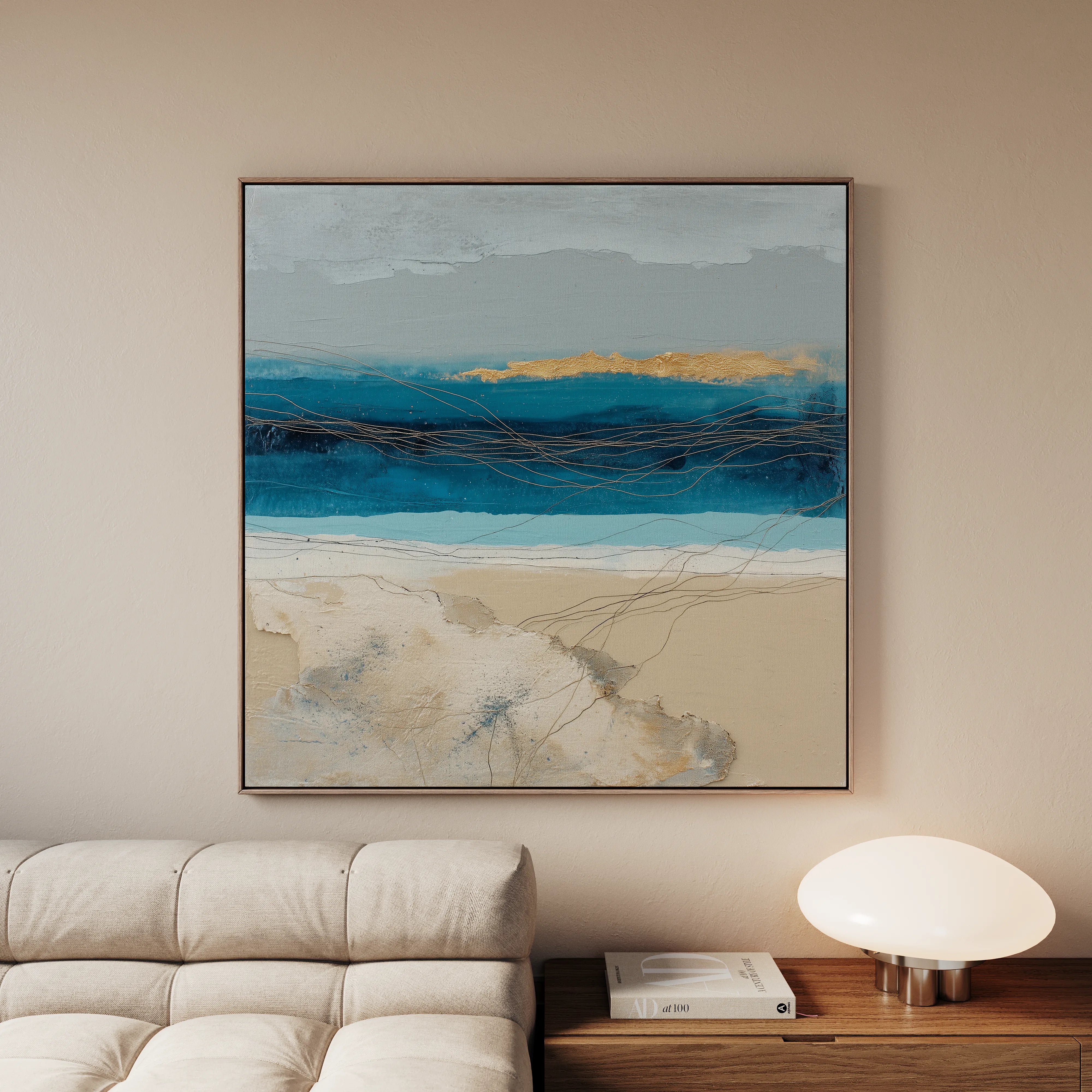 Abstract 704 Canvas Art 60 x 60 cm / Black