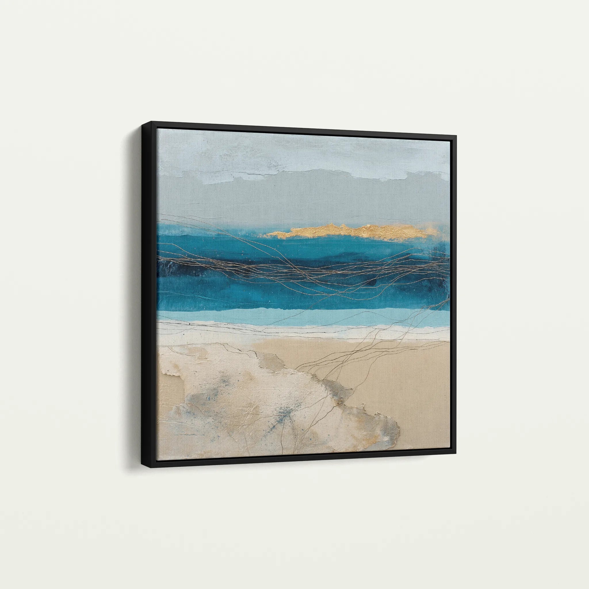 Abstract 704 Canvas Art 60 x 60 cm / Black