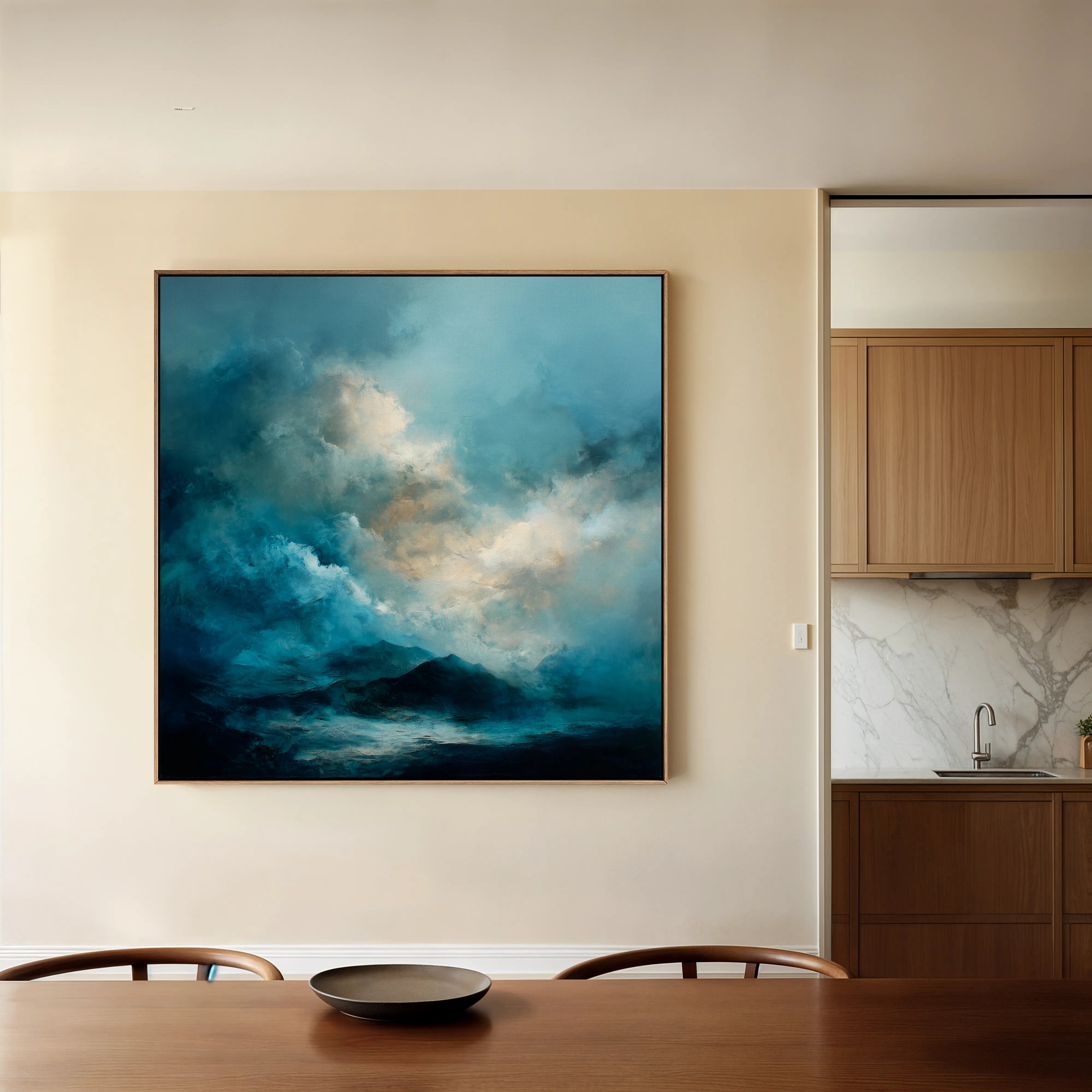 Abstract 705 Canvas Art 60 x 60 cm / Black