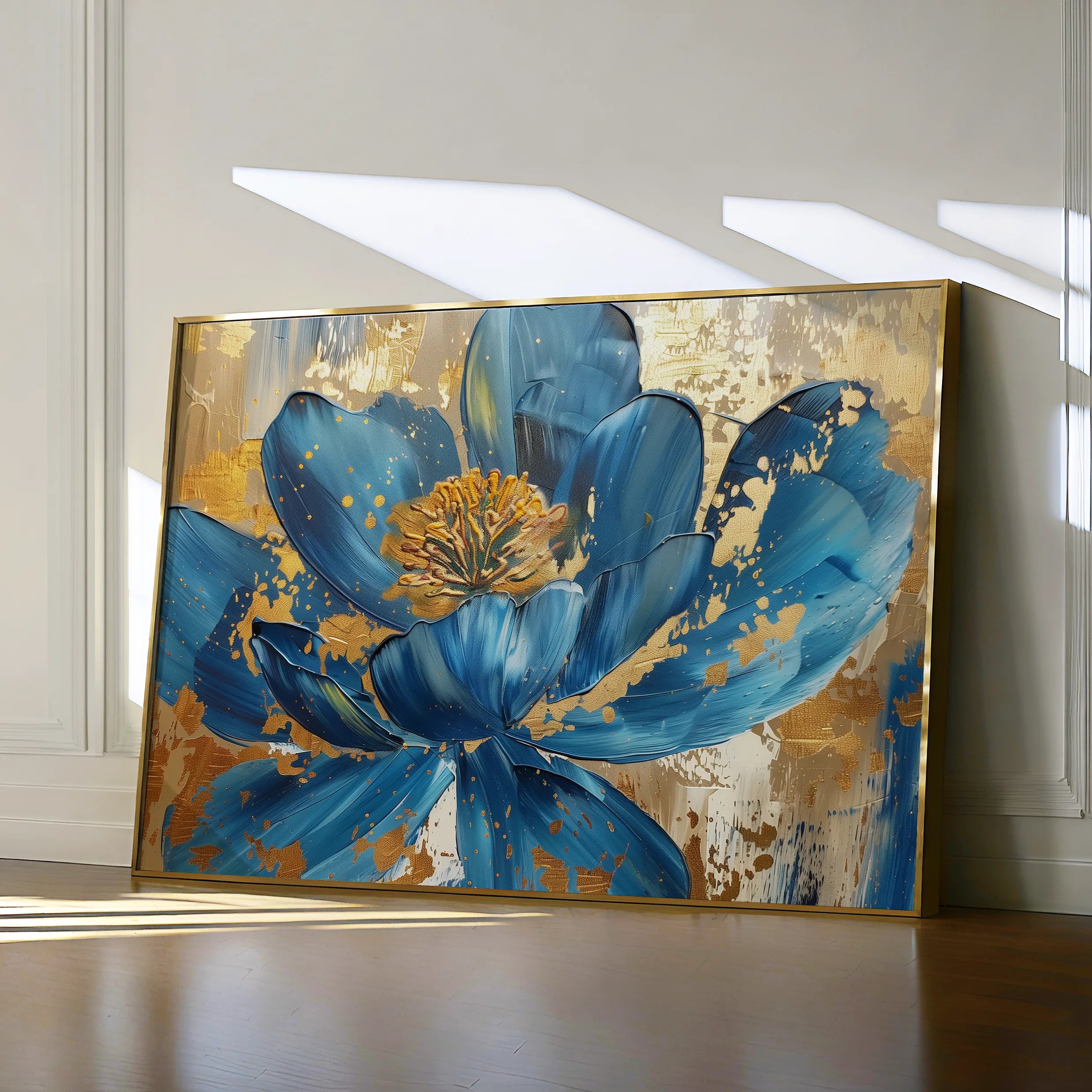 Floral 705 Canvas Art 60 x 40 cm / Black