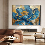 Floral 705 Canvas Art 60 x 40 cm / Black