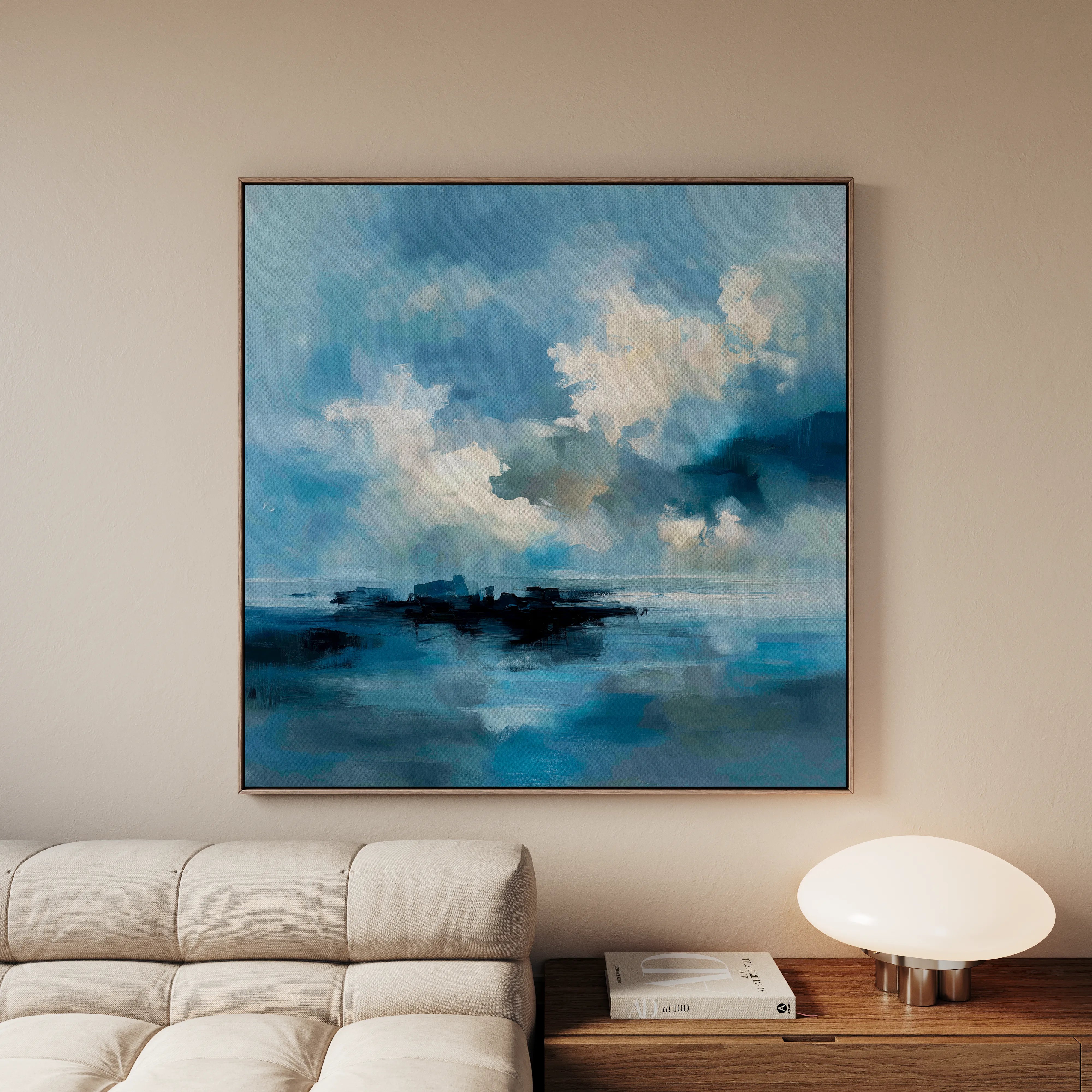 Abstract 706 Canvas Art 60 x 60 cm / Black