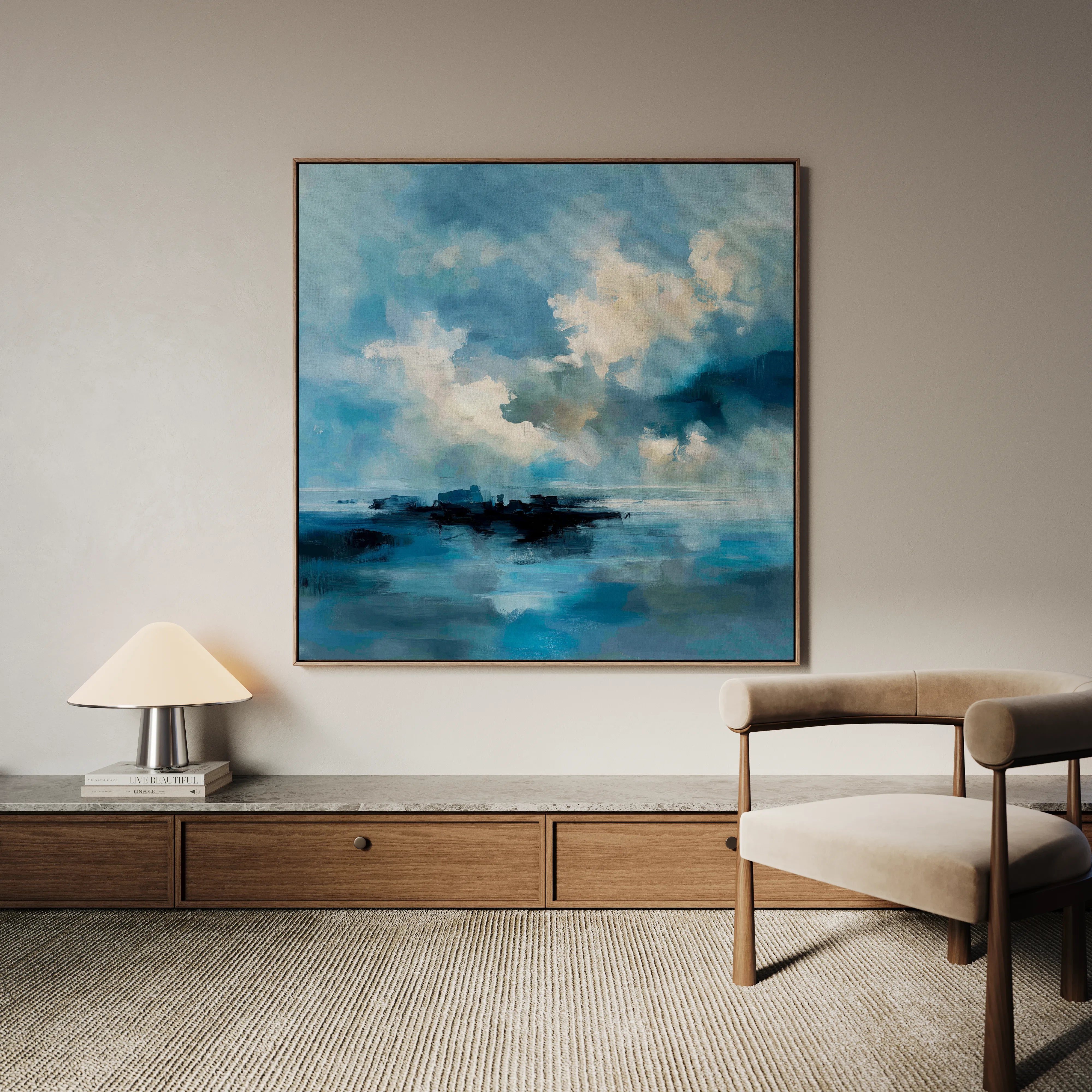 Abstract 706 Canvas Art 60 x 60 cm / Black