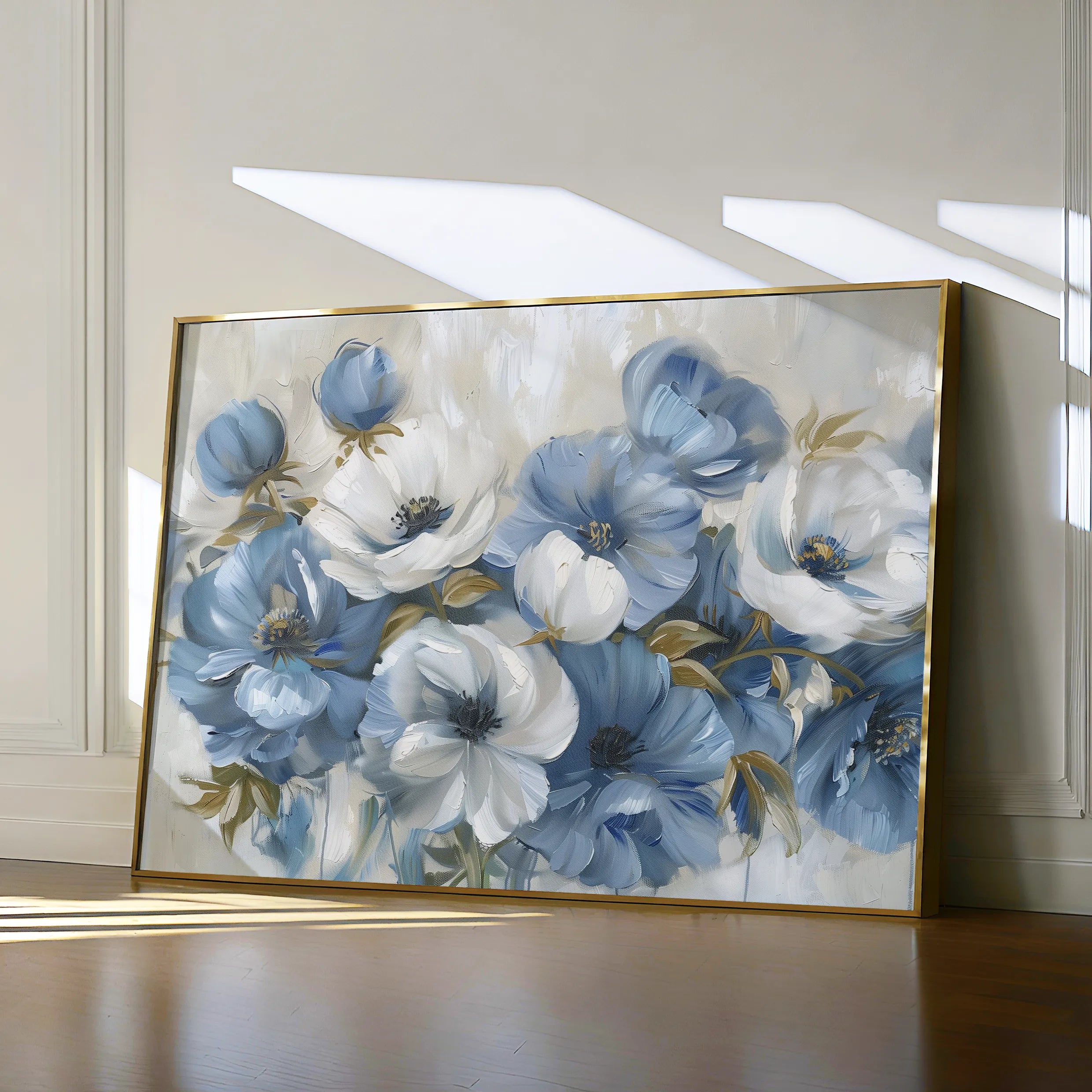 Floral 706 Canvas Art 60 x 40 cm / Black