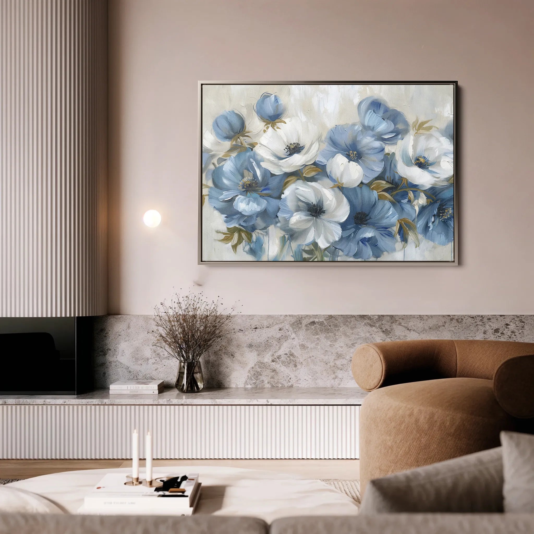 Floral 706 Canvas Art 60 x 40 cm / Black