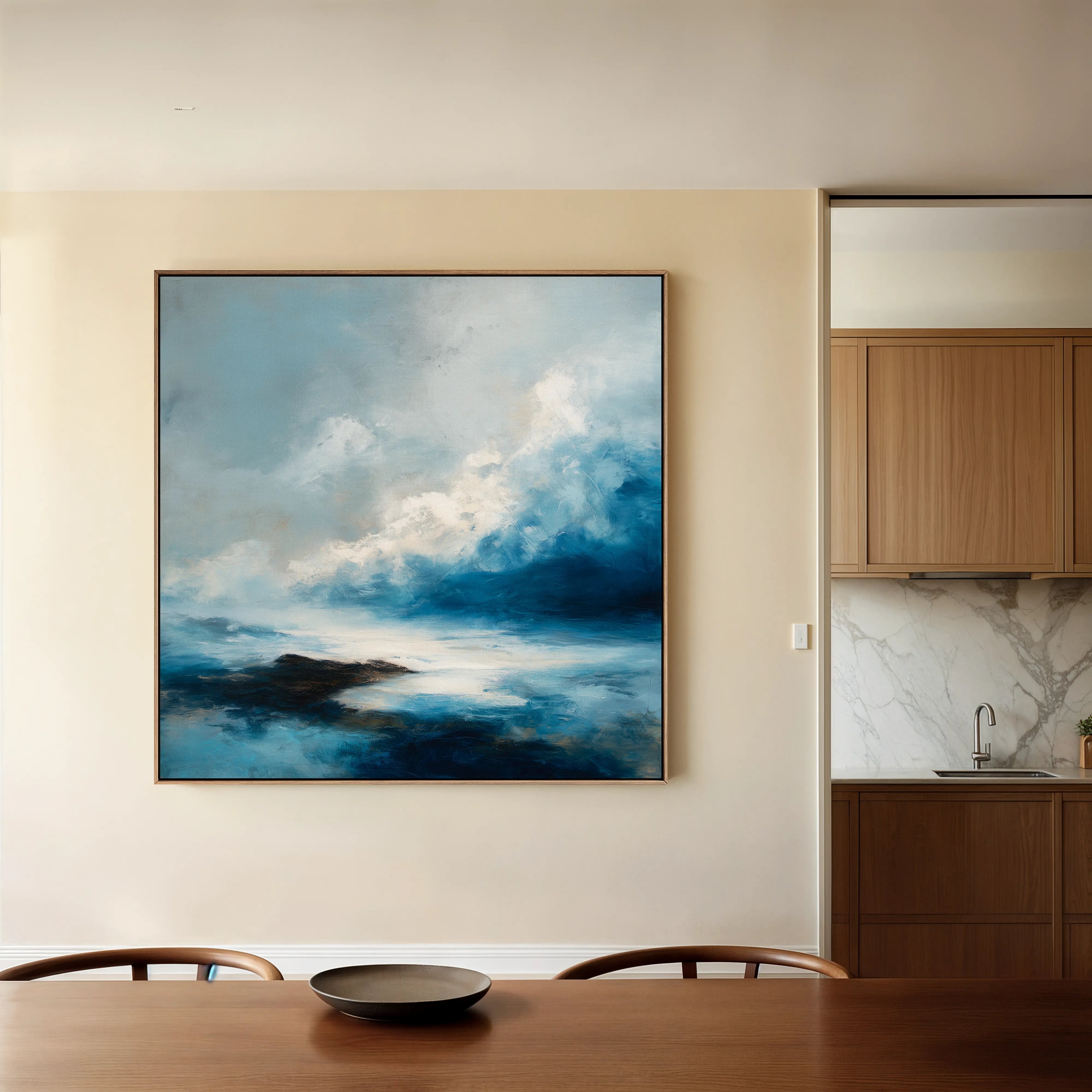 Abstract 707 Canvas Art 60 x 60 cm / Black