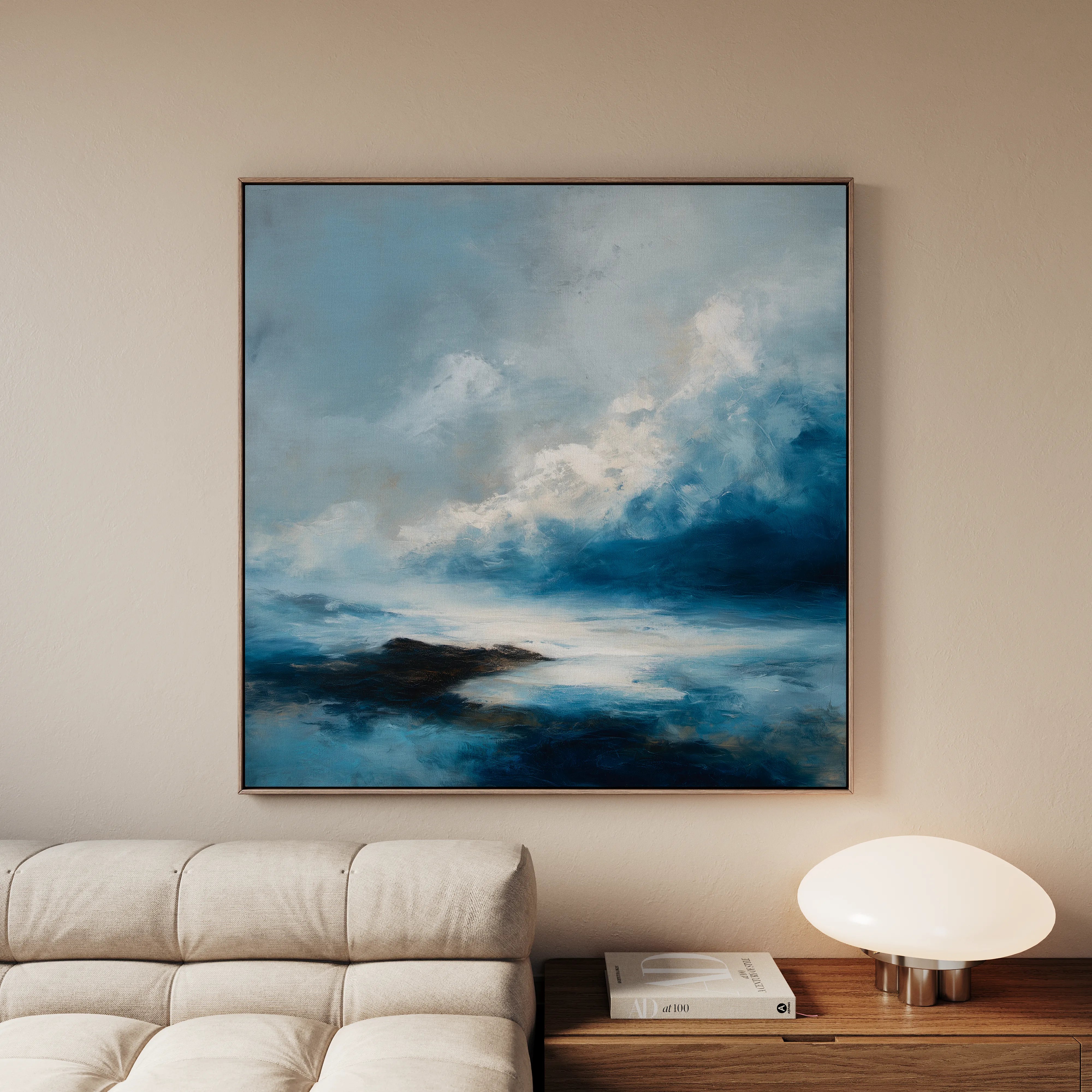 Abstract 707 Canvas Art 60 x 60 cm / Black