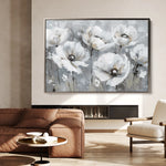 Floral 707 Canvas Art 60 x 40 cm / Black