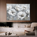 Floral 707 Canvas Art 60 x 40 cm / Black
