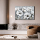 Floral 707 Canvas Art 60 x 40 cm / Black