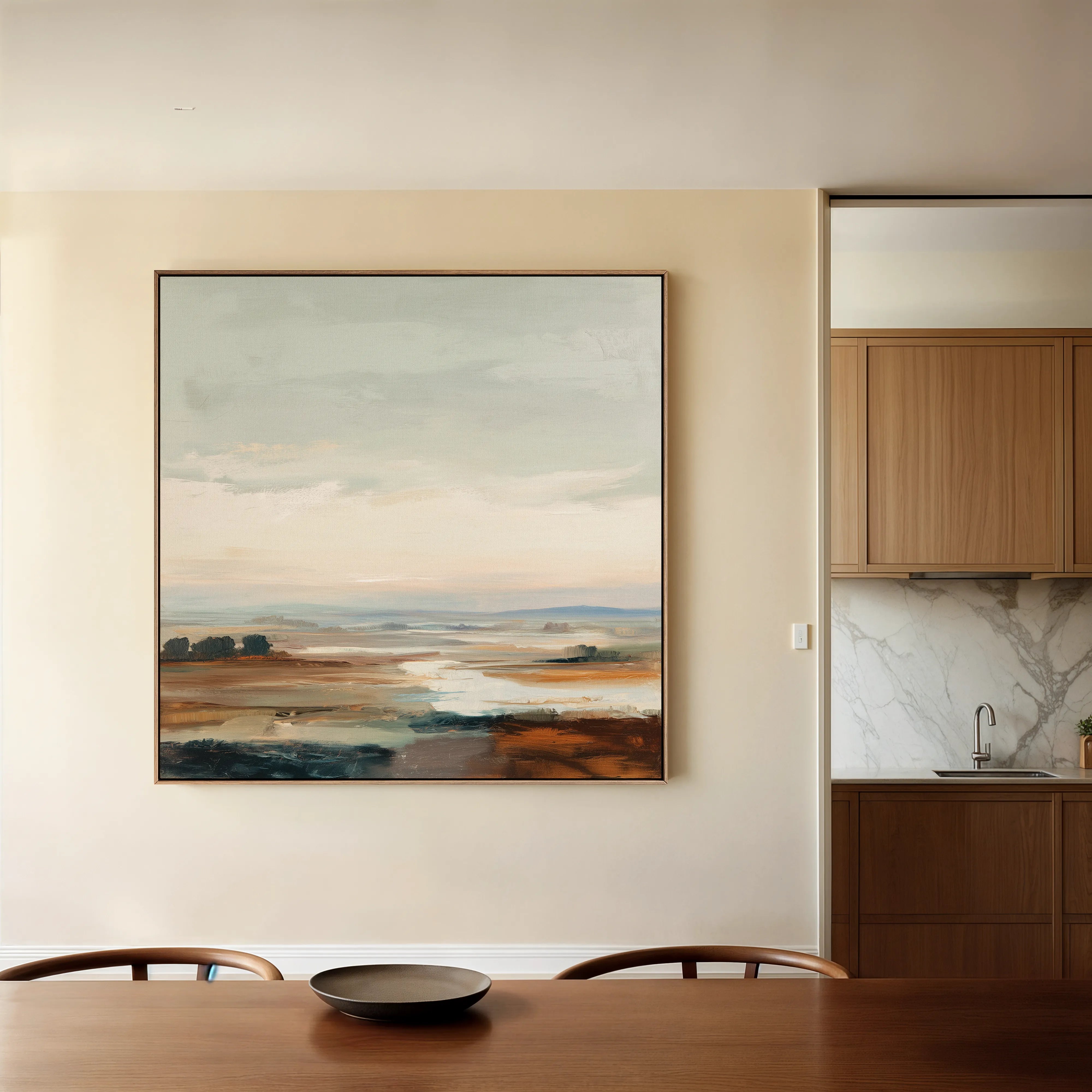 Abstract 708 Canvas Art 60 x 60 cm / Black
