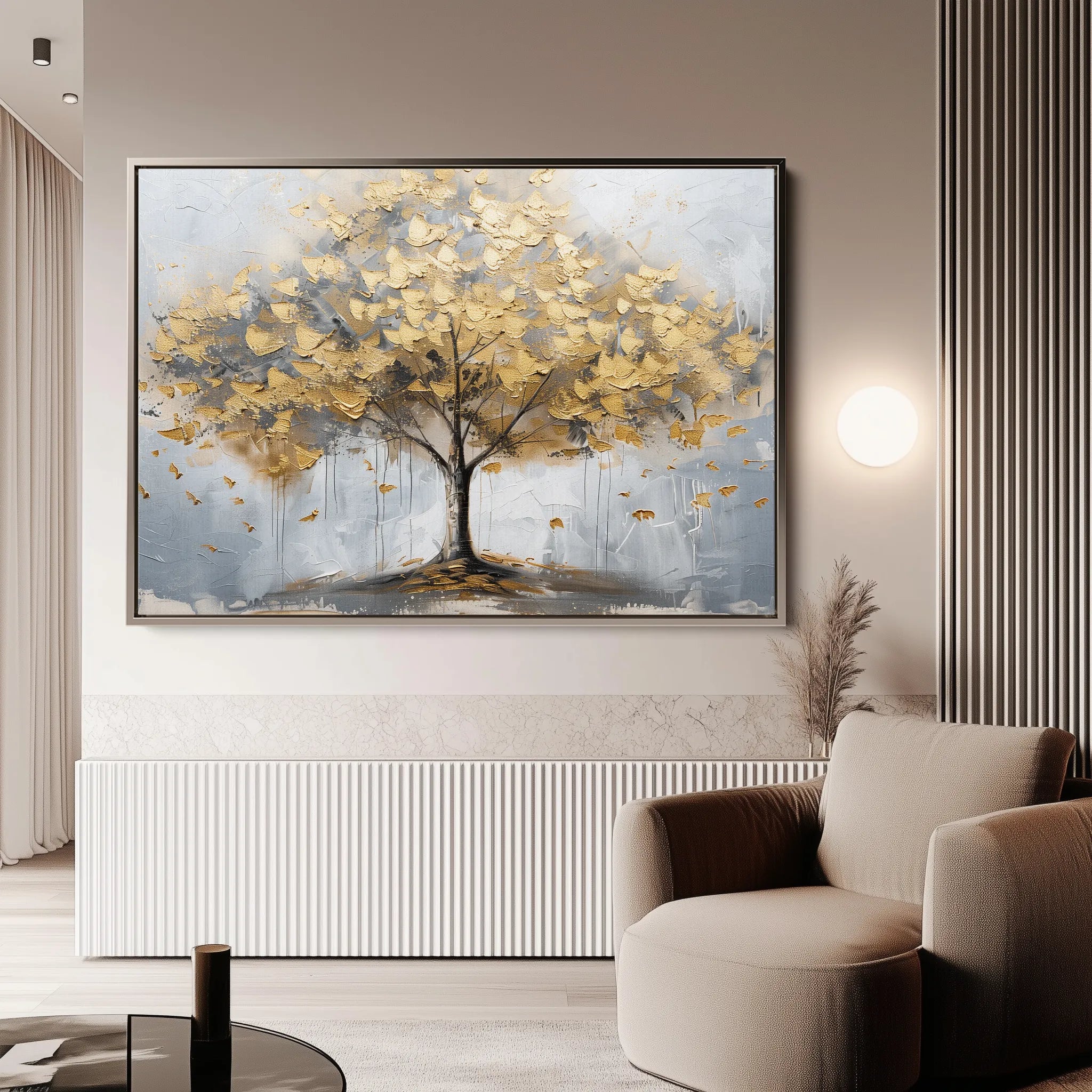 Floral 708 Canvas Art 60 x 40 cm / Black