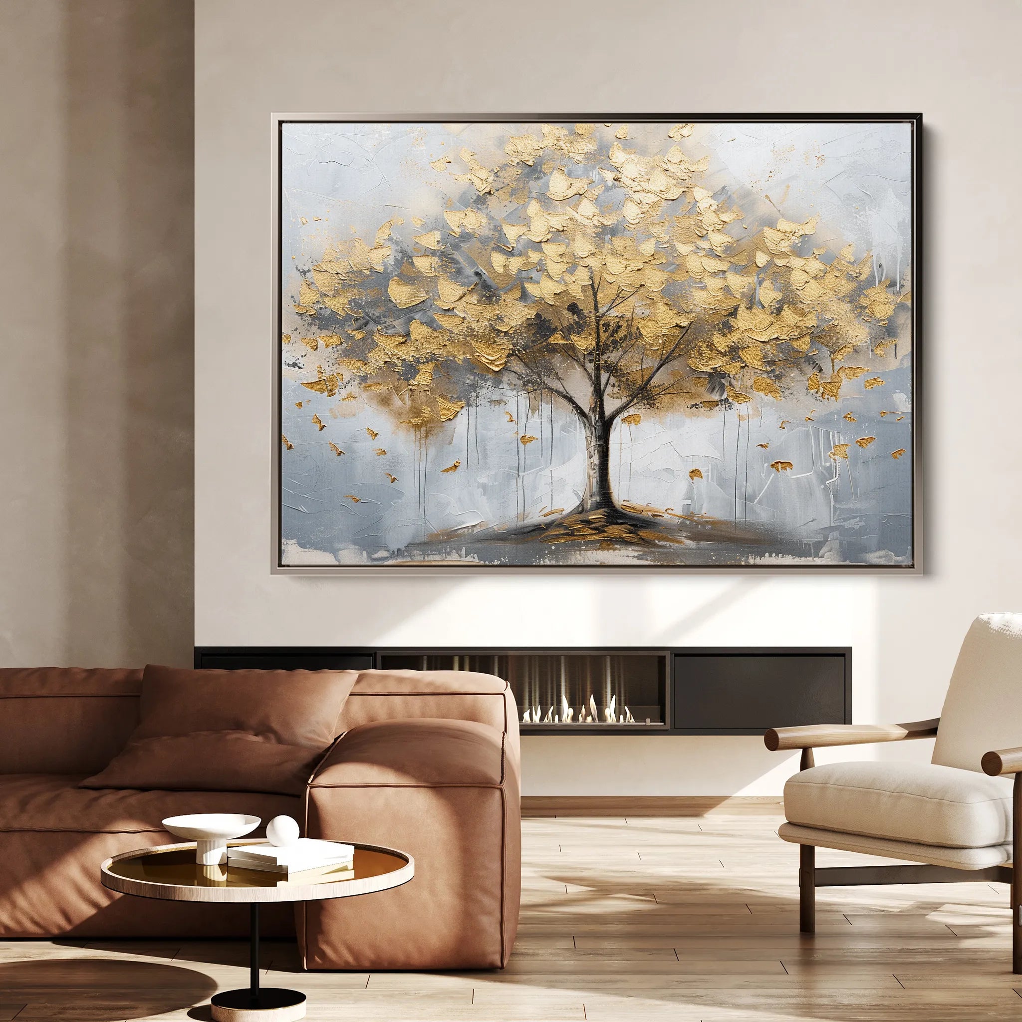 Floral 708 Canvas Art 60 x 40 cm / Black
