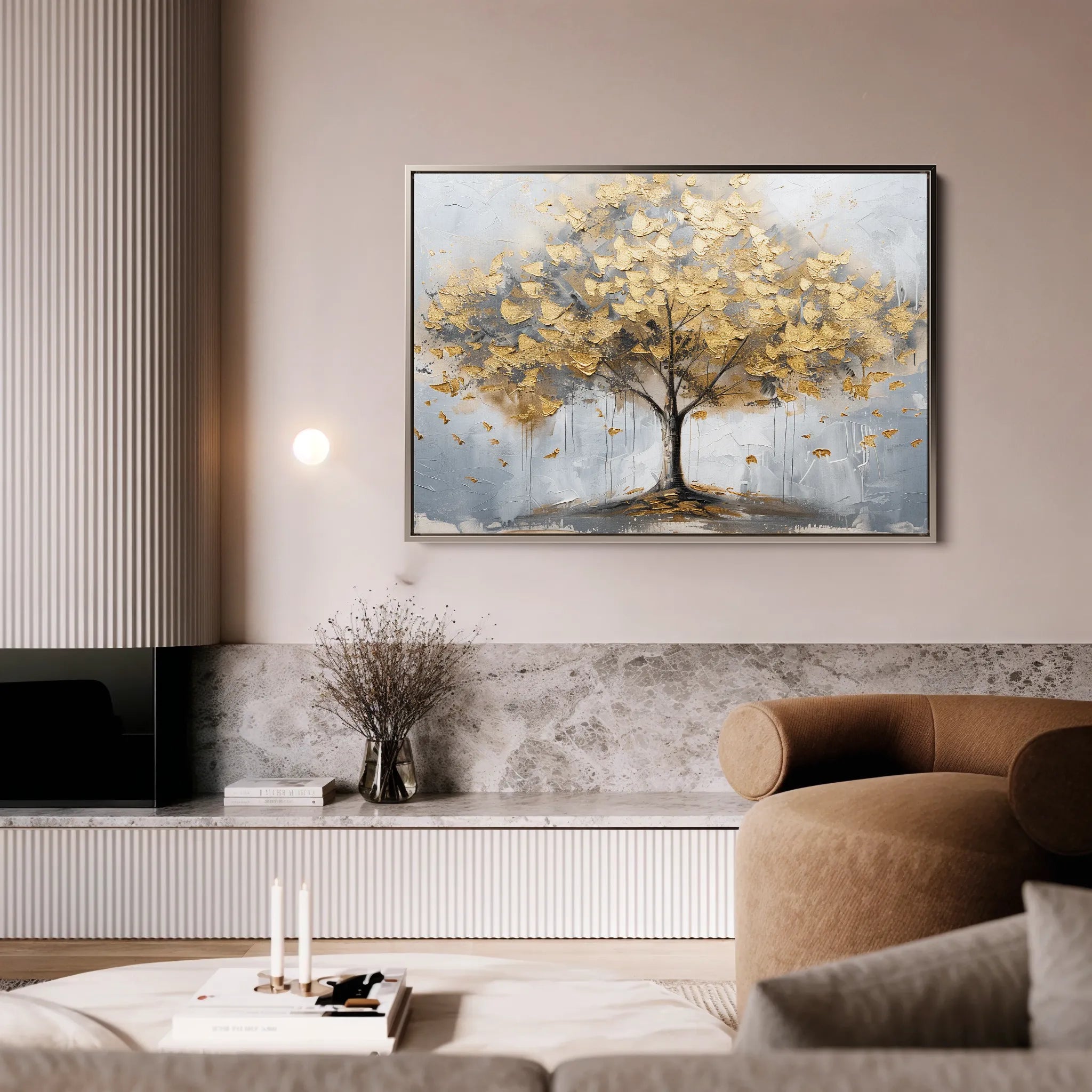 Floral 708 Canvas Art 60 x 40 cm / Black