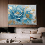 Floral 709 Canvas Art 60 x 40 cm / Black