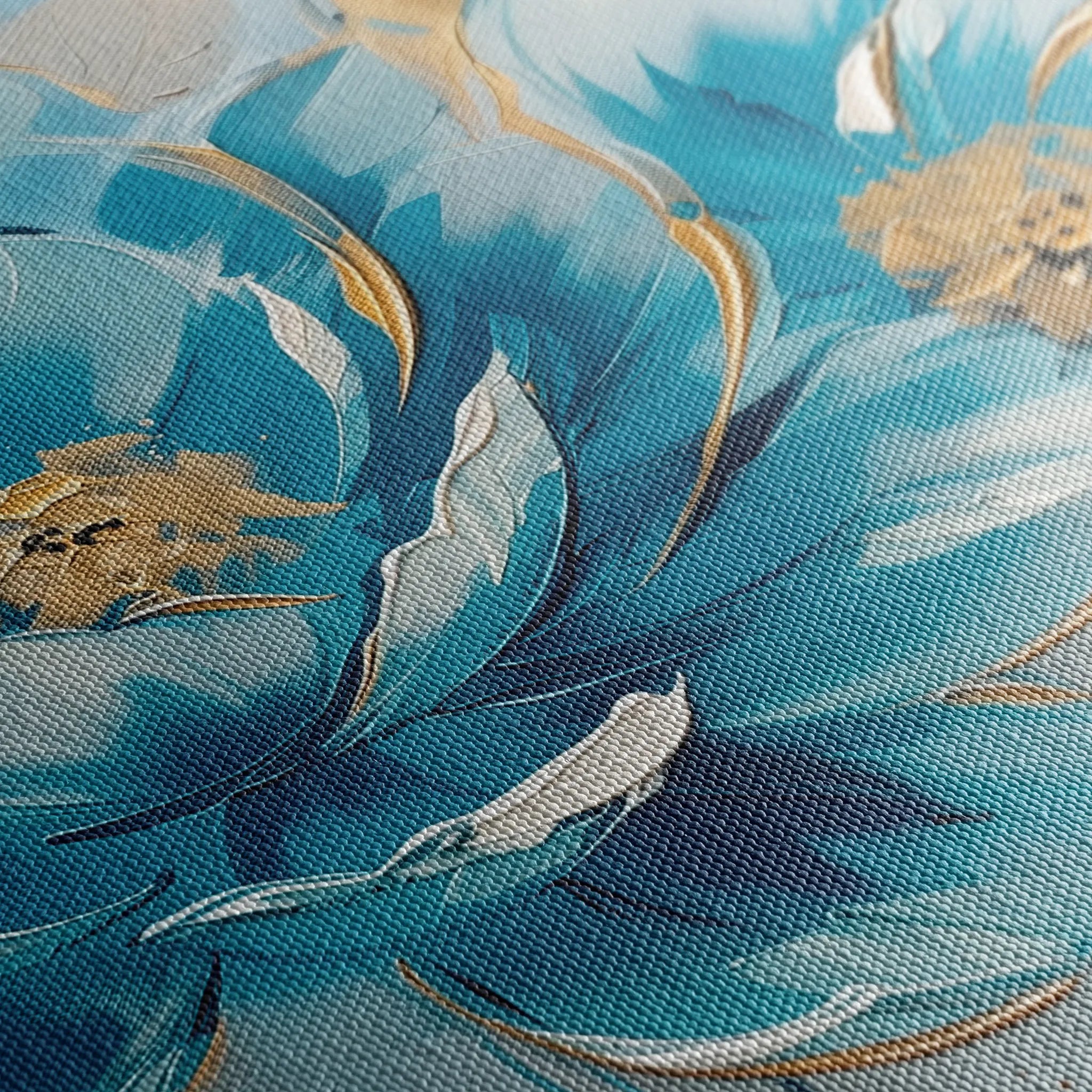 Floral 709 Canvas Art 60 x 40 cm / Black