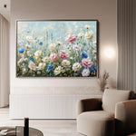 Floral 710 Canvas Art 60 x 40 cm / Black