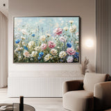 Floral 710 Canvas Art 60 x 40 cm / Black