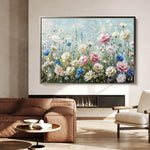 Floral 710 Canvas Art 60 x 40 cm / Black
