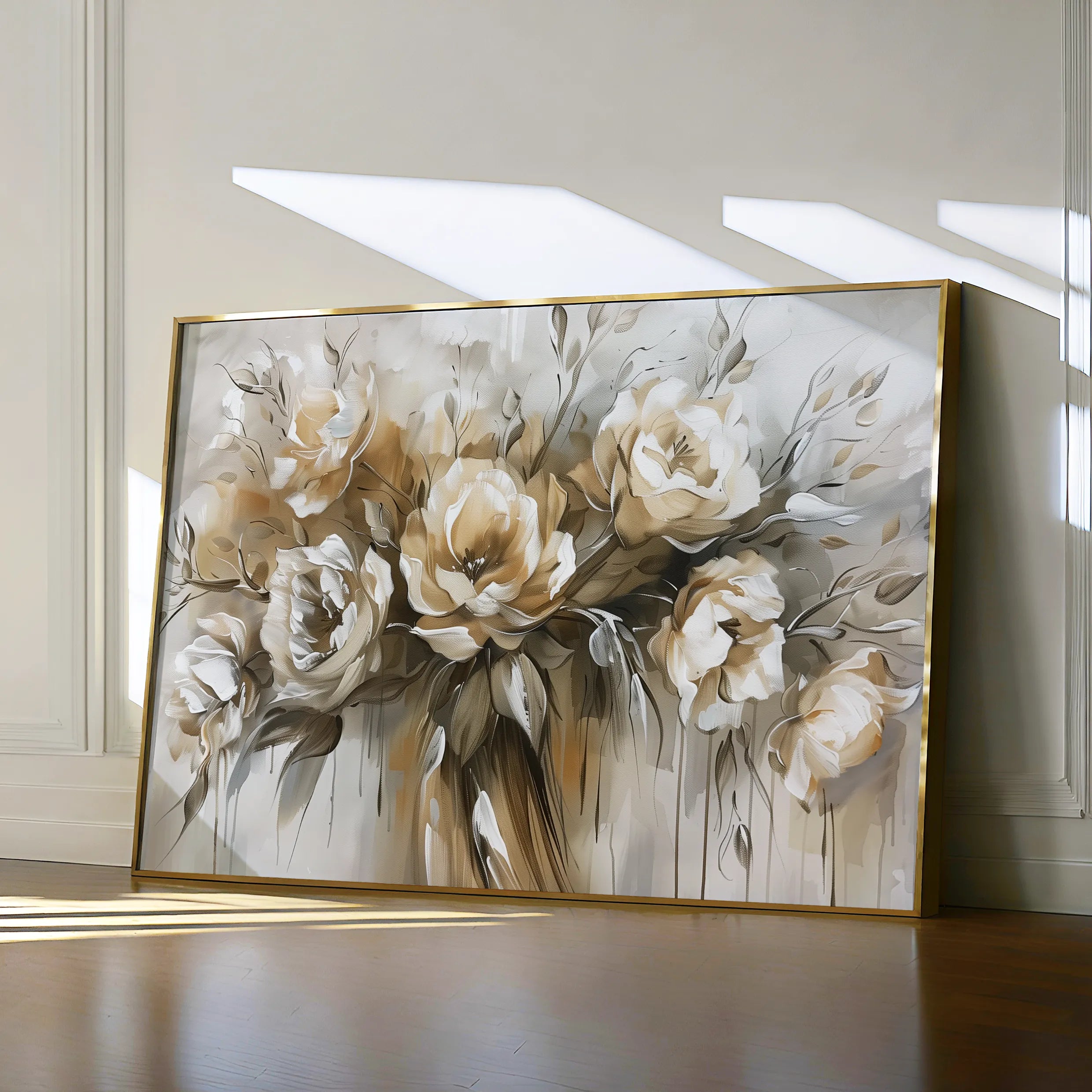 Floral 711 Canvas Art 60 x 40 cm / Black
