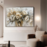 Floral 711 Canvas Art 60 x 40 cm / Black