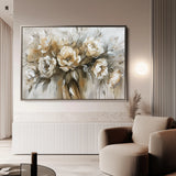 Floral 711 Canvas Art 60 x 40 cm / Black