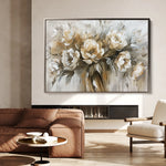 Floral 711 Canvas Art 60 x 40 cm / Black