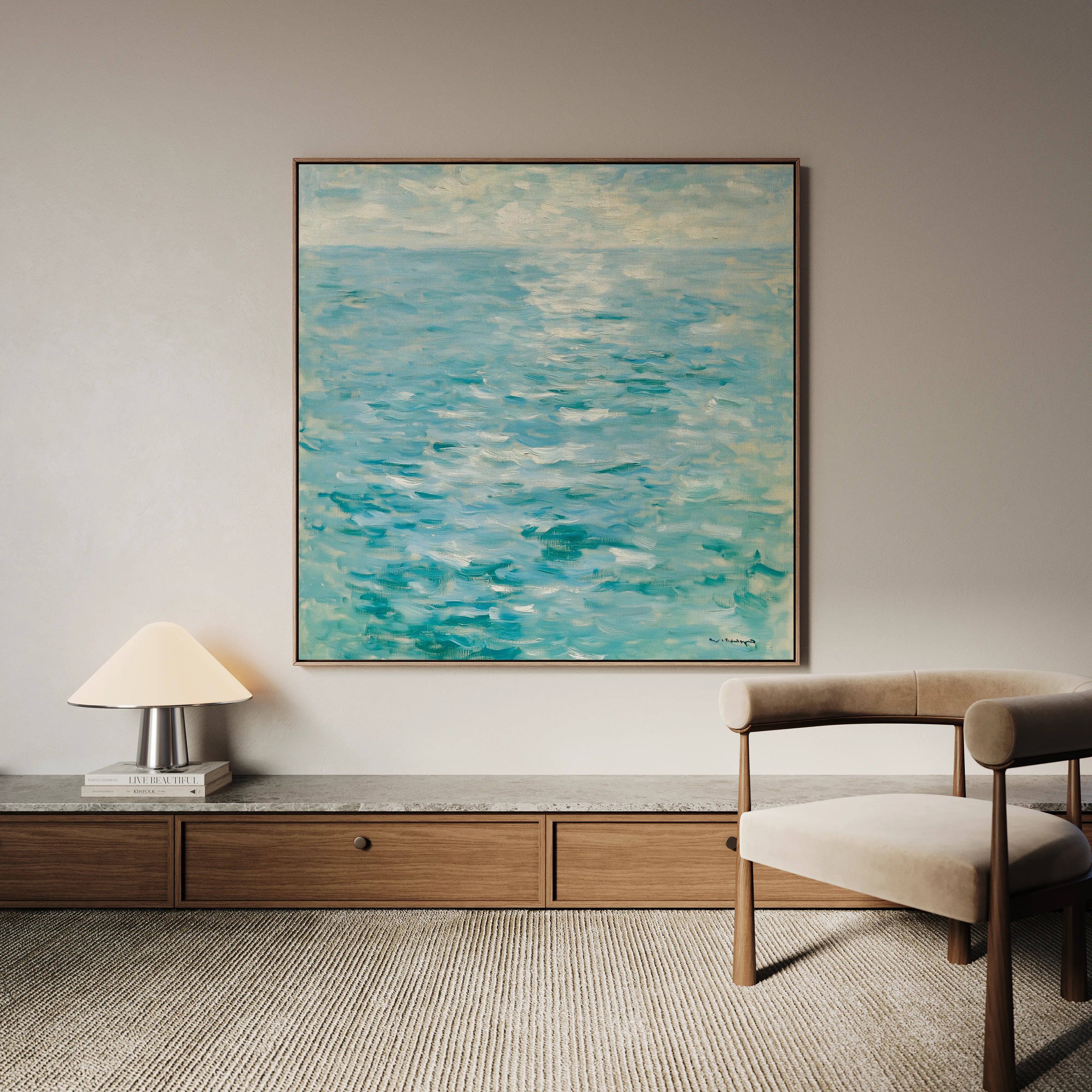 Abstract 712 Canvas Art 60 x 60 cm / Black
