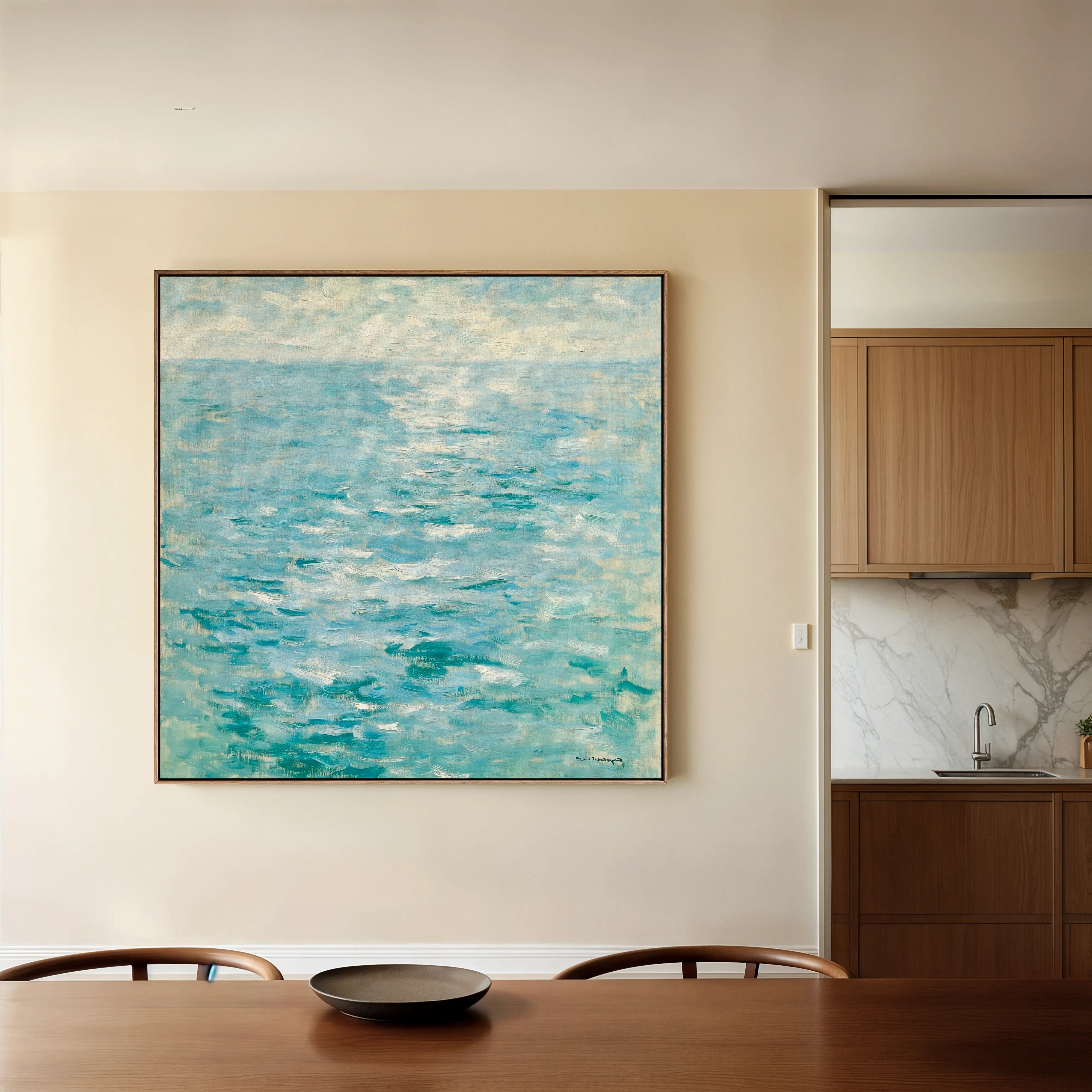 Abstract 712 Canvas Art 60 x 60 cm / Black