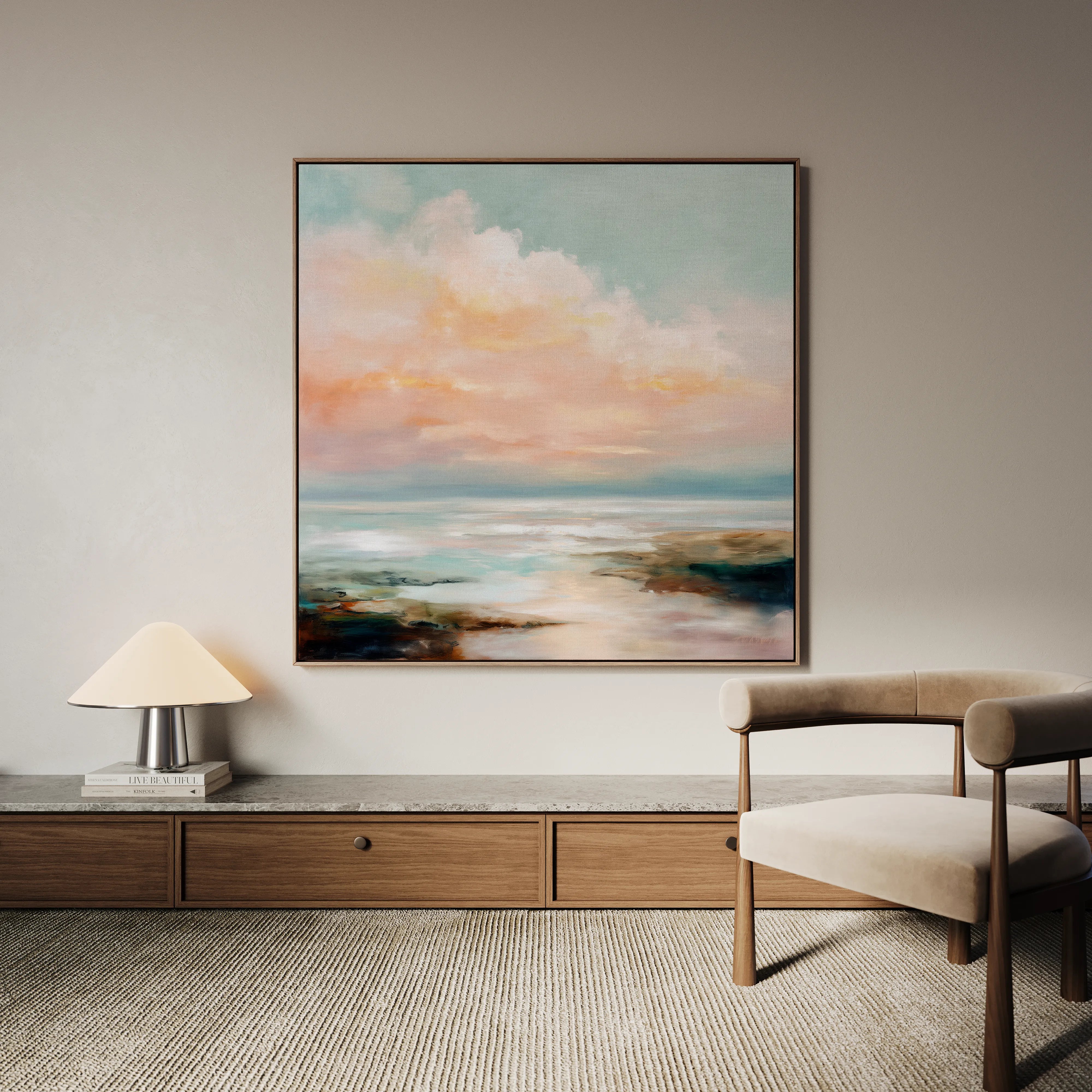 Abstract 713 Canvas Art 60 x 60 cm / Black