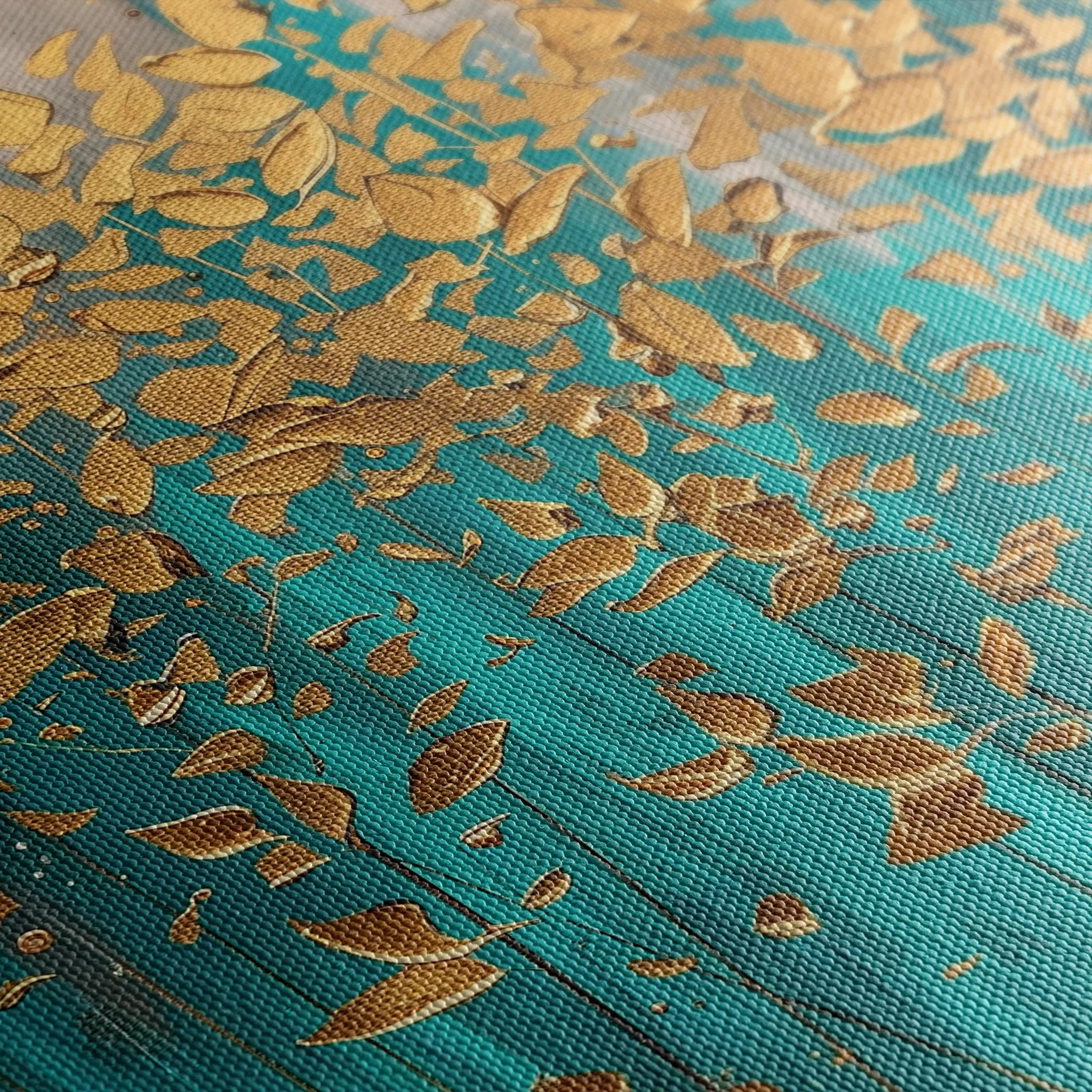 Floral 713 Canvas Art 60 x 40 cm / Black