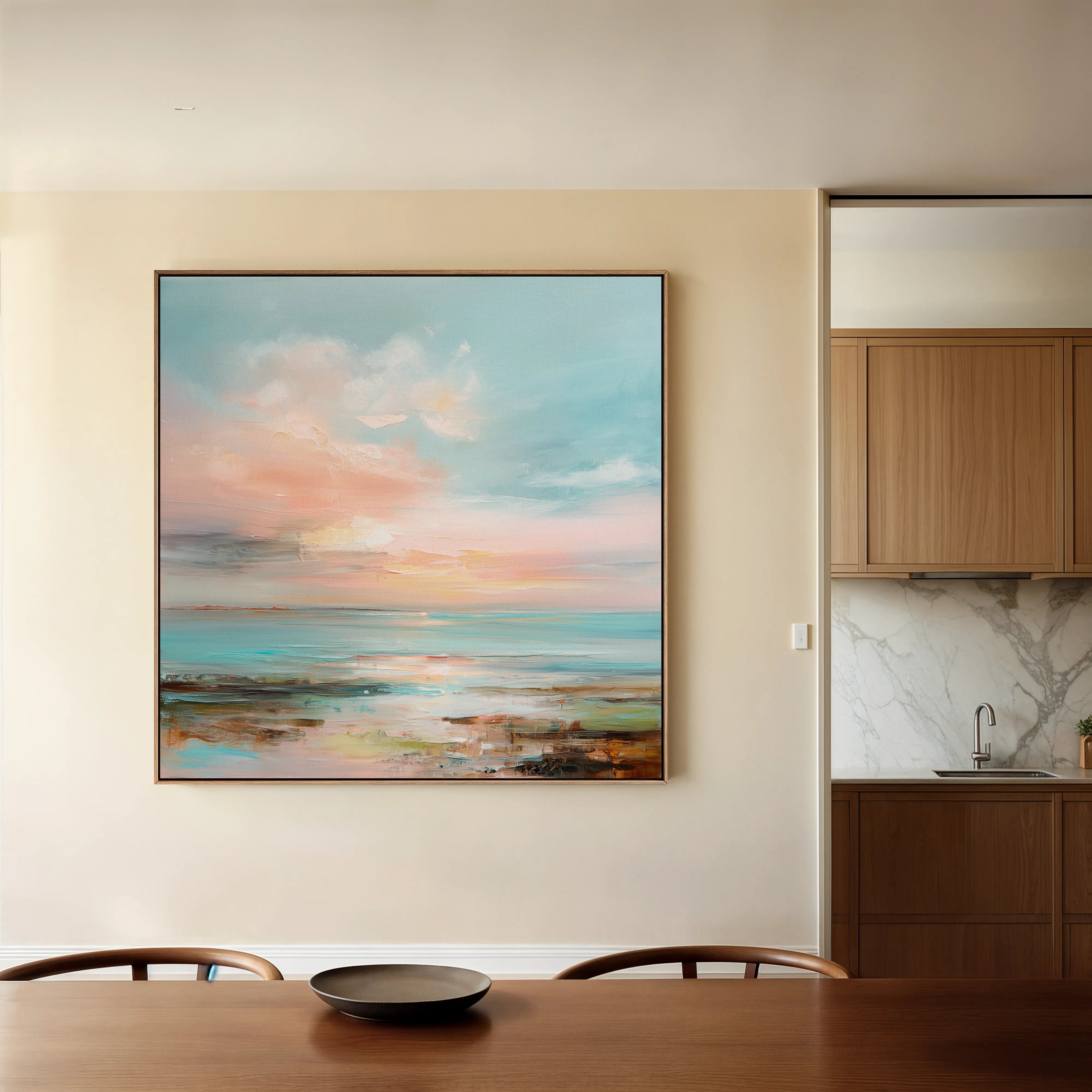 Abstract 714 Canvas Art 60 x 60 cm / Black