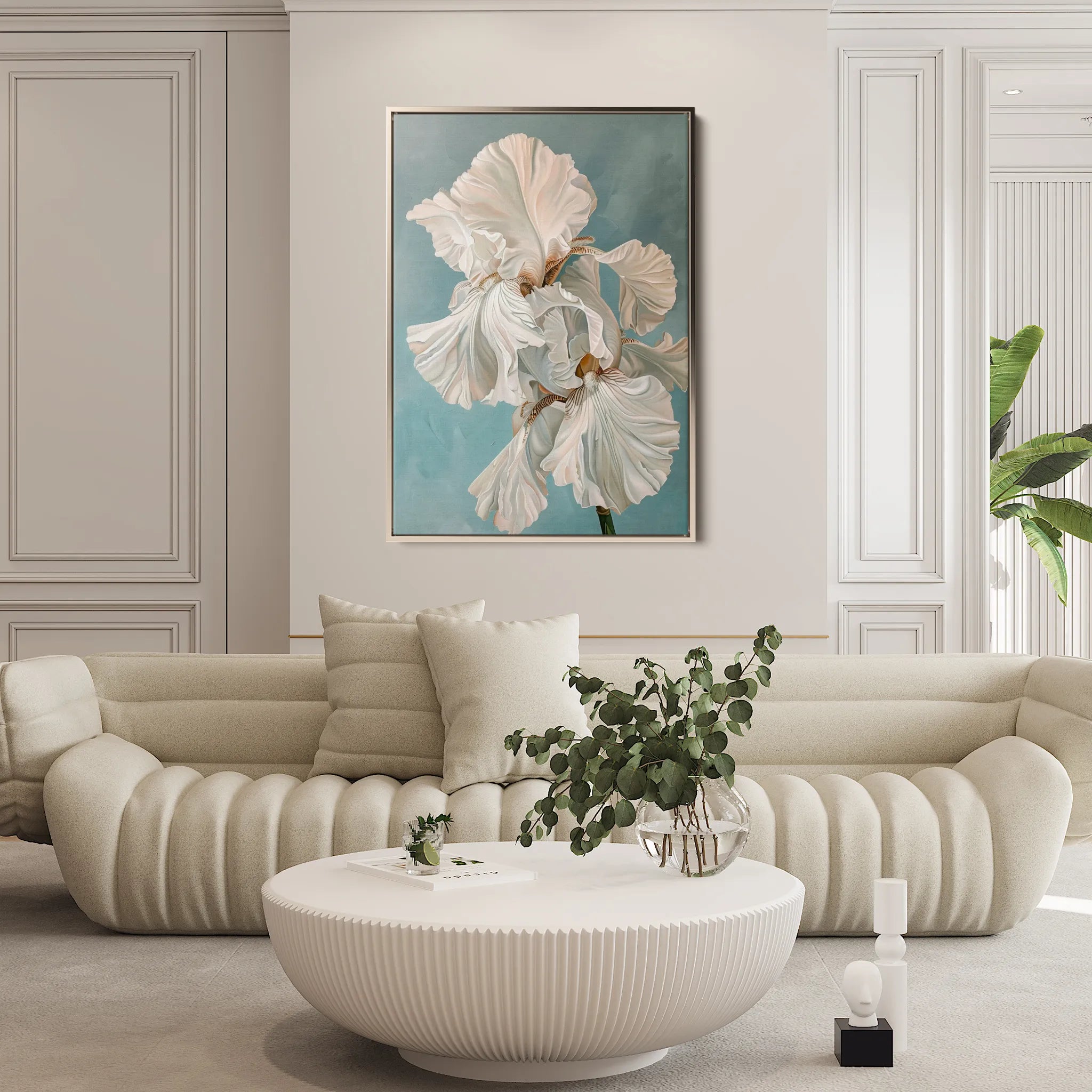 Floral 714 Canvas Art 60 x 40 cm / Black