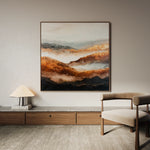 Abstract 715 Canvas Art 60 x 60 cm / Black