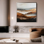 Abstract 715 Canvas Art 60 x 60 cm / Black