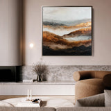 Abstract 715 Canvas Art 60 x 60 cm / Black