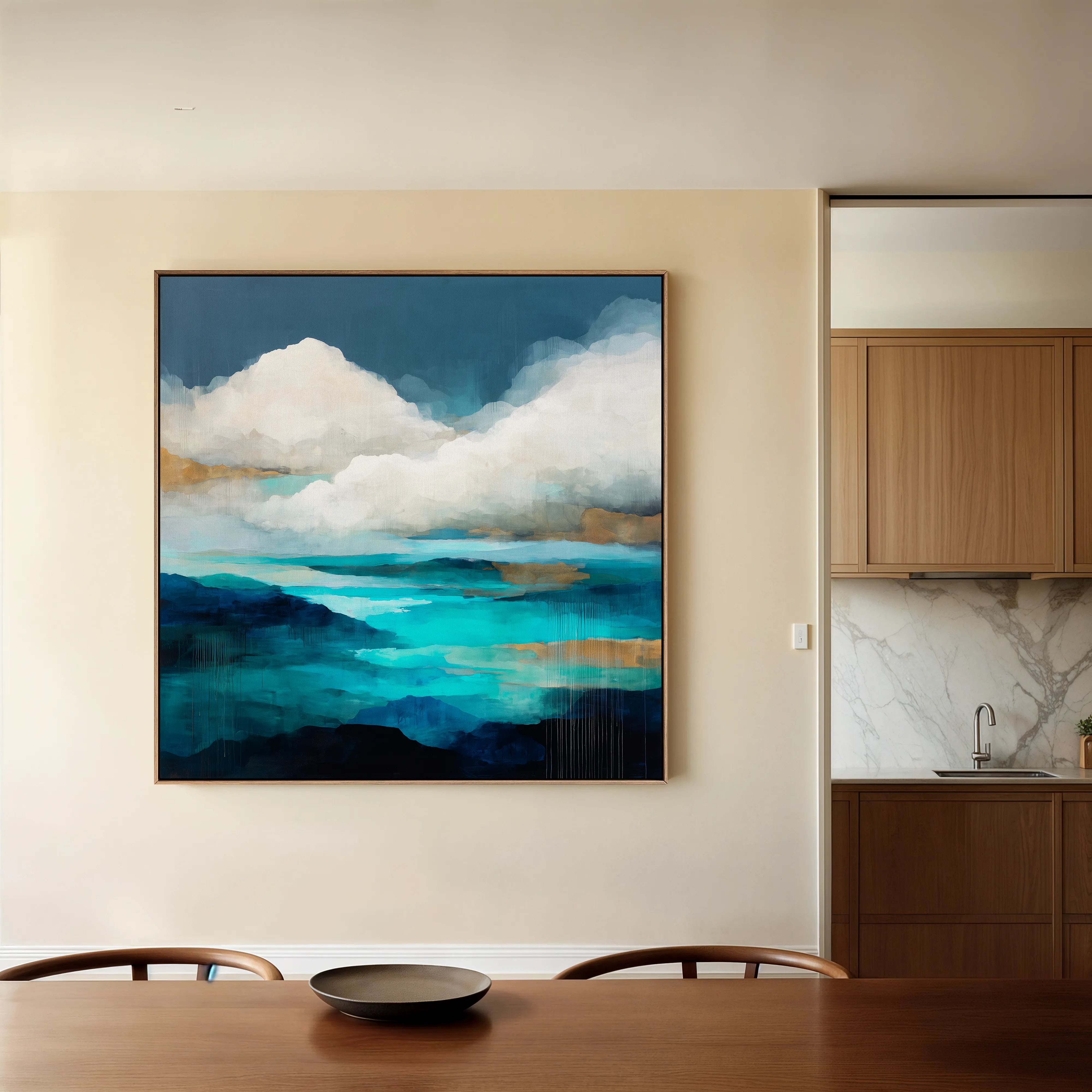 Abstract 716 Canvas Art 60 x 60 cm / Black