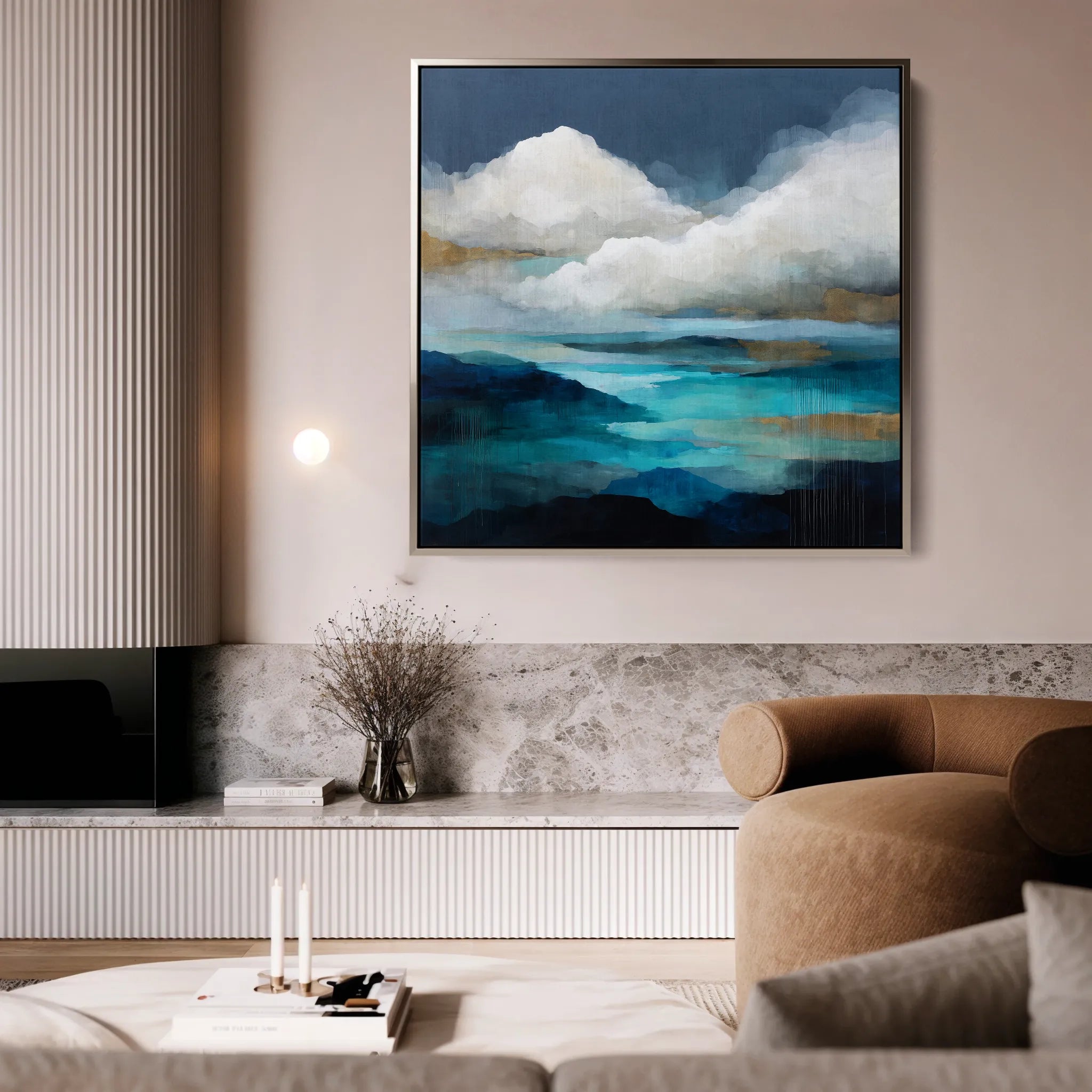 Abstract 716 Canvas Art 60 x 60 cm / Black