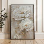 Floral 717 Canvas Art 60 x 40 cm / Black