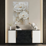 Floral 717 Canvas Art 60 x 40 cm / Black