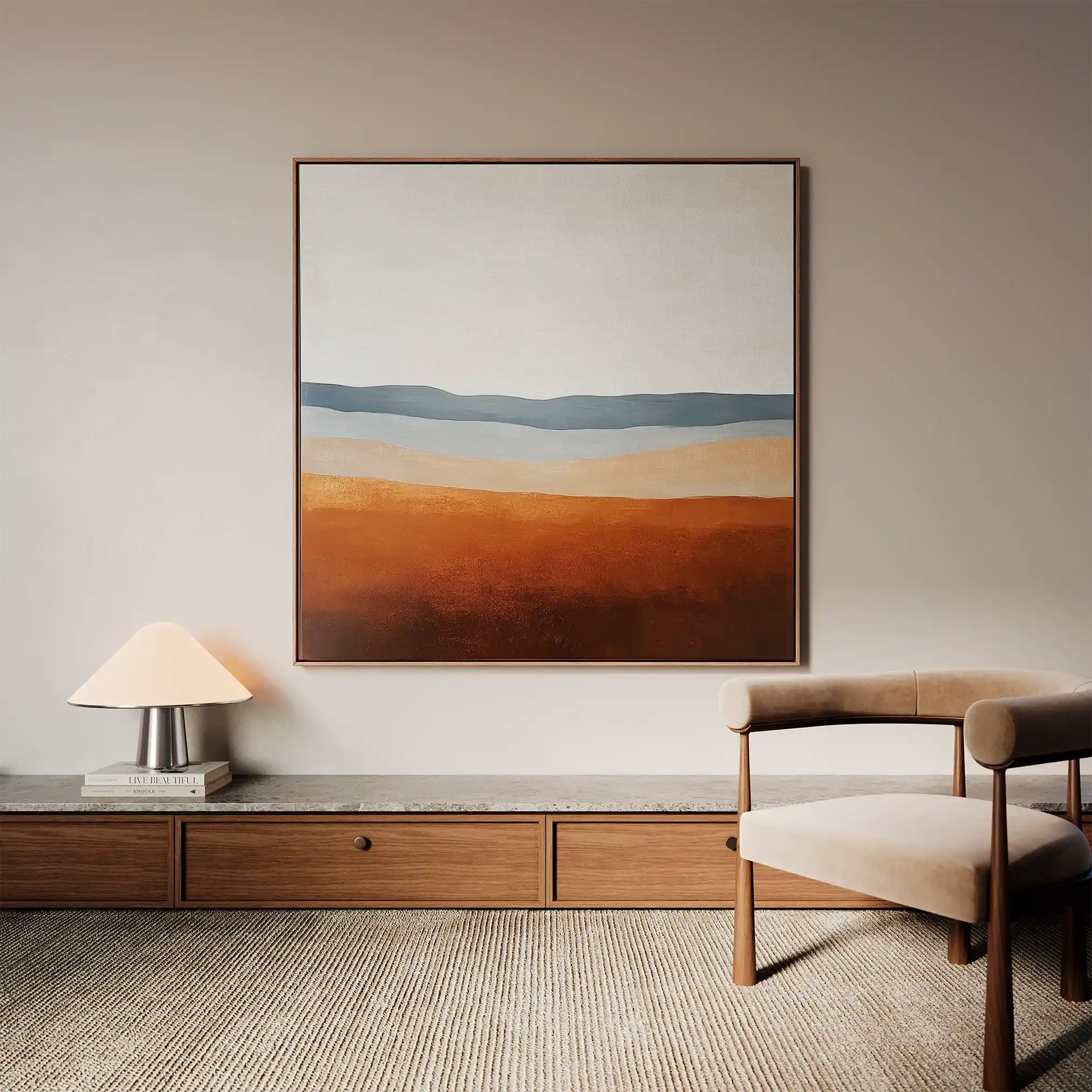 Abstract 718 Canvas Art 60 x 60 cm / Black